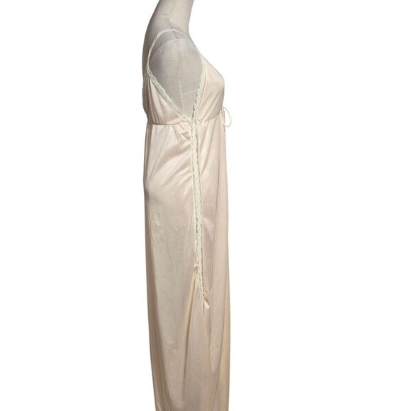 Avon Fashions Vintage Peach Cream Lace Nightie Maxi Dress - Picture 5 of 9